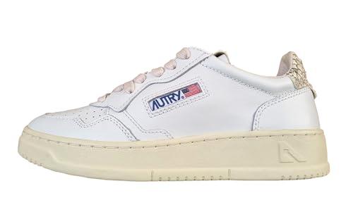 AUTRY Scarpe Sneakers Donna in Pelle AULW VD01 Bianco Stampa Snake Diamon (Bianco, Sistema Taglie Calzature EU, Adulto, Numero, Media, 39)