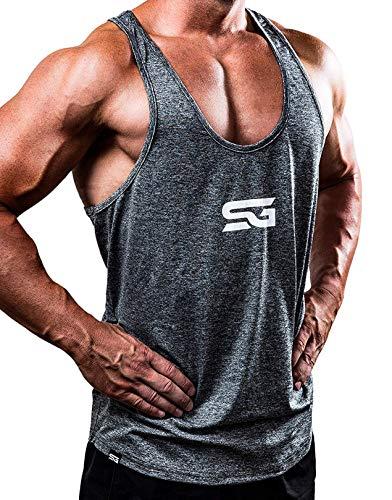 Satire Gym Canottiera Palestra Uomo - Stringer Gym in Vari Colori e Dimensioni - Canotte Palestra Uomo Bodybuilding - Abbigliamento per Il Fitness