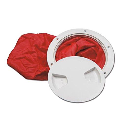 Tappo ispezione bianco per barca camper gommone vela con tasca mm 210 (050227)