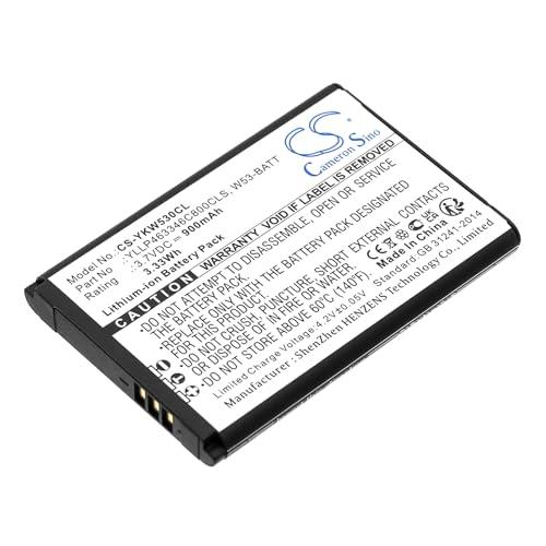 TECHTEK batterie compatibile con [Yealink] W53, W53h, W53P, W73, W73H, W73P sostituisce W53-BATT, per YLLP463346C800CLS, per YLLP523446C1010CTM FBA