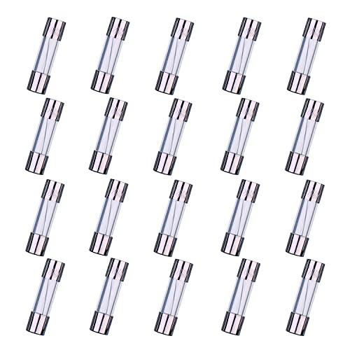 HUAREW F8AL250V 20 pezzi Fusibile in vetro ad azione rapida 5x20mm Fusibile ritardato 8A 250V 0,2x0,78 pollici (confezione da 20 pezzi)