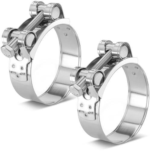 Poppstar 2 pezzi Fascette a bullone in acciaio inossidabile, campo di serraggio 60-63mm, larghezza banda 22mm, W4