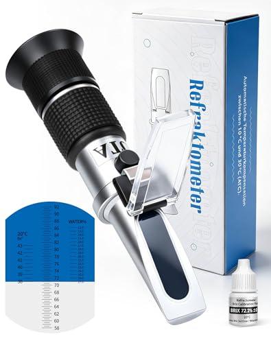 LAOYE 3in1 Rifrattometro Miele Umidità 12-27% Brix 58-92% Baumé 38-43 °Bé con ATC e calibrazione Controllo Umidità Miele Evita Fermentazione Apicoltura rifrattometro per Apicoltura, sciroppi, melassa
