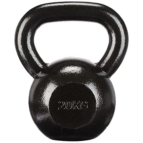 Amazon Basics Kettlebell in ghisa, 20 kg, Nero