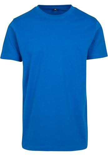 Build Your Brand T-Shirt Round Neck, Cobalt Blue, M Uomo