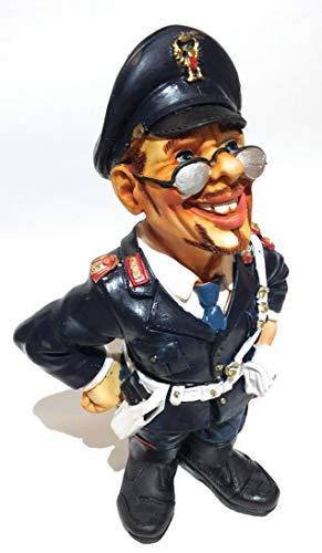 Caricatura IL POLIZIOTTO mestiere professione sport in resina e alabastro dipinta a mano