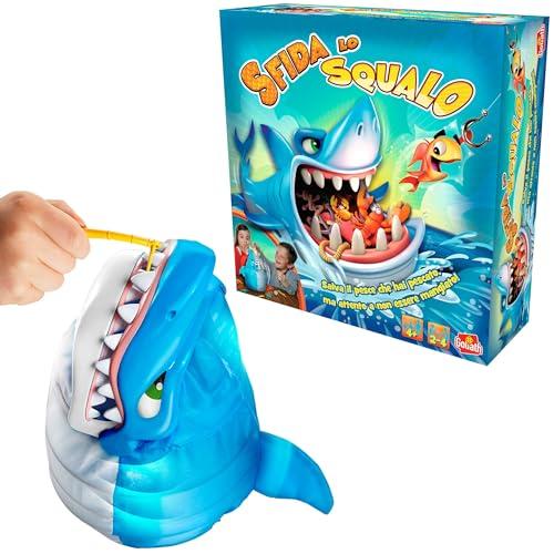 Goliath – SFIDA LO SQUALO – Gioco da Tavolo Interattivo per Bambini dai 4 Anni – Gioco d’Azione e Riflessi – Pesca e Sorprese – Senza Batterie – Regalo Divertente – 2-4 Giocatori – 5 Min