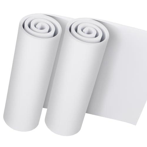 Do²ping Pacco 2 Gomma EVA Bianca, EVA Foam 6mm Schiuma EVA Cosplay, 35.5 x 124.5cm gommapiuma EVA ad alta densità 86kg/m3 per il progetto di fai da te in costume (2PCS 6mm Bianca)