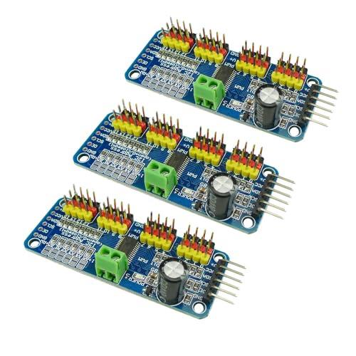 Aihasd 3 Pezzi Modulo PCA9685 16 Canali 12 Bit Servo Motori