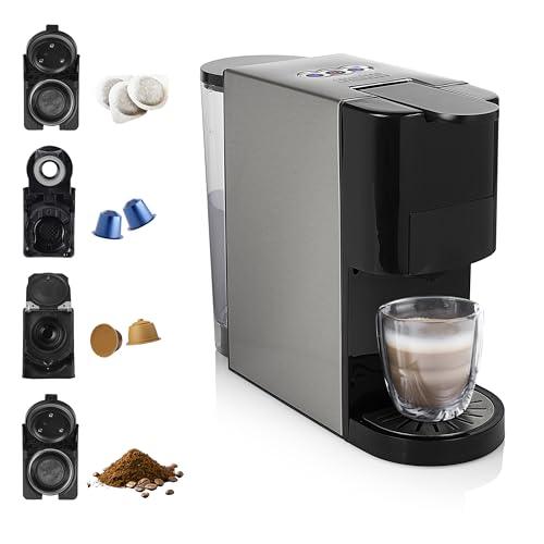 Princess Macchina Caffè Multi Capsule 5 in 1 – 19 bar – Adatta per diversi tipi di caffè – Nespresso, Dolce Gusto, Lavazza a Modo Mio e E.S.E. – 0.8 L – 1450 W – 249451