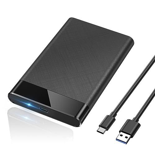 POSUGEAR Case HDD 2.5 SATA USB 3.0, Case Hard Disk Esterno 2.5 per SATA III 7mm/9.5mm SSD HDD, Supporto UASP/TRIM & Nessuno Strumento Case Disco Rigido Compatibile con WD Toshiba Seagate