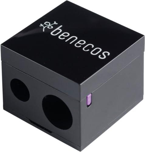 Benecos - natural beauty 90597 - temperino doppio per matite cosmetiche - con spatola di pulizia integrata