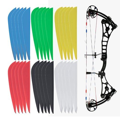 30 Pezzi di Piume di Freccia, Piume di Freccia in Gomma, Tiro con L'Arco Frecce di Piume, Tiro con L'Arco Piuma di Freccia, Frecce tiro con L'Arco Piuma, per Archi Bersaglio per Tiro con L'arco