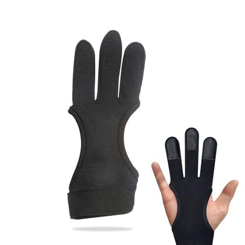 Changyeah Guanti da tiro con l'arco, 3 dita, guanti da caccia, per adolescenti, adulti e principianti