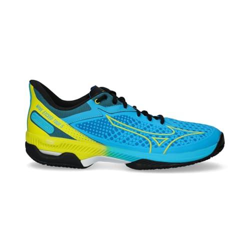 Mizuno Wave Exceed Tour 5cc, Scarpe da Paddle da Uomo, Jet Blue Bolt 2 Neon Black, 42.5 EU