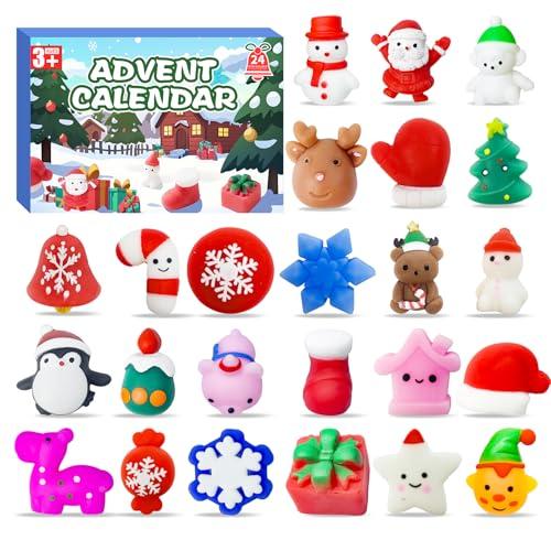 Calendario Avvento 2025 Bambina, Calendario dell'avvento 2025 con 24 Mochi Squishy, Calendario Avvento Bambino Ragazze 1 2 3 4 5 6 7 8 9 Anni, Conto alla Rovescia di 24 Giorni Natale Regalo