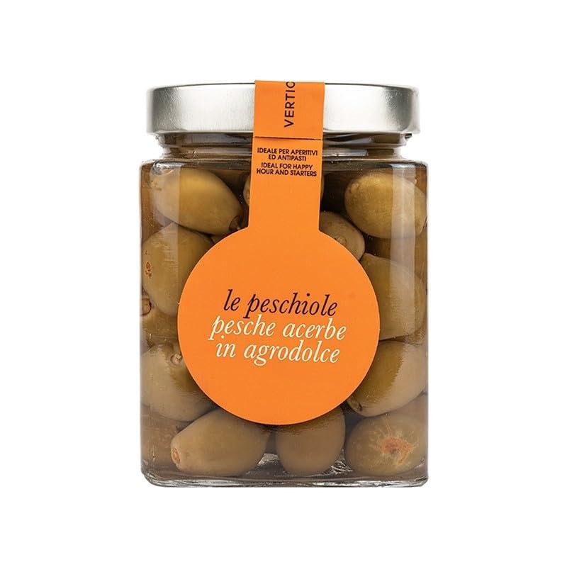 Peschiole in Agrodolce, frutta, Azienda Agricola Verticelli, 580 g