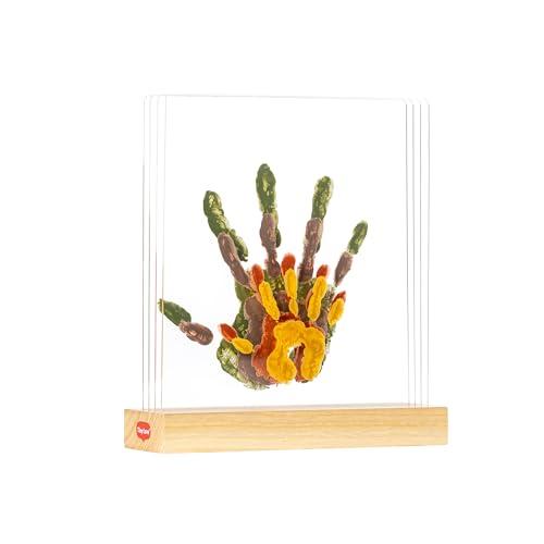 Tiny Love Family Prints, Kit Impronta Mani Famiglia, Cornice Impronte Neonato e Genitori, Cornice Personalizzata, Testato Dermatologicamente, Idea Regalo Neonato, Regalo Nascita, Tiny Creations