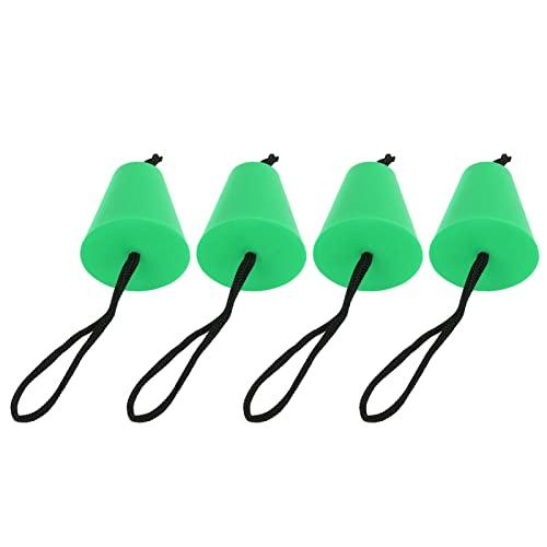 Qiilu Tappo per Ombrinale per Kayak 4 Pezzi Kit per Tappo per Ombrinale con Cordino Fori di Scarico in Silicone Flessibile Tappo Universale per Kayak Canoe (Verde)