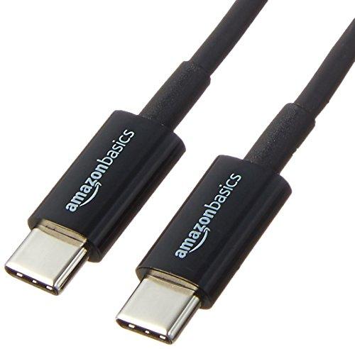 Amazon Basics Cavo da USB-C a USB-C 2.0 a ricarica rapida, velocità 480 Mbps, certificazione USB-IF, per Apple iPhone 15, iPad, Samsung Galaxy, tablet, laptop, 1.8 m, nero