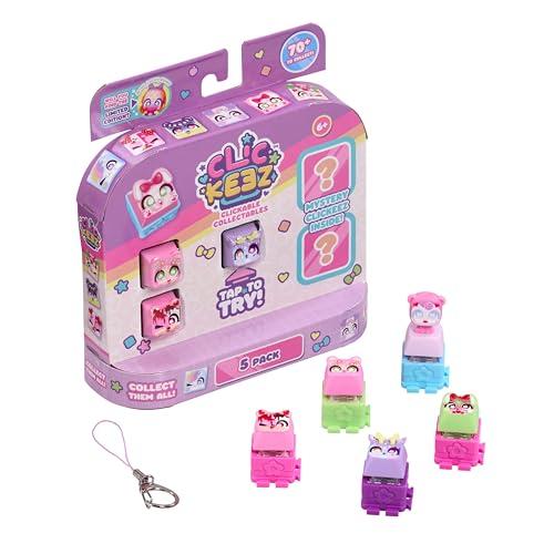 Goliath - CLICKEEZ Multipack - 5 tasti Kawaii Click Toy - Keycap Tasto Trasformabile in Portachiavi - Effetto ASMR - Fidget Toy - 70 Personaggi Carini ed Esclusivi da Collezione - da 6 Anni