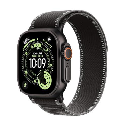 Apple Watch Ultra 3 GPS + Cellular, Cassa 49 mm in titanio nero con Trail Loop nero/cenere - M/L