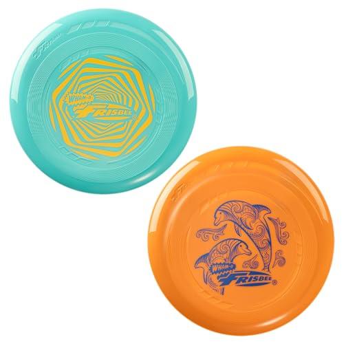 Wham-O Frisbee Go 2 Pack Dischi Volanti, Set di 22.86 cm Leggeri e Colorati per Principianti Bambini Ragazzi e Ragazze dai 5+ Anni, Gioco da Esterno per Spiaggia, Parco e Giardino - 70g (50140-V14)
