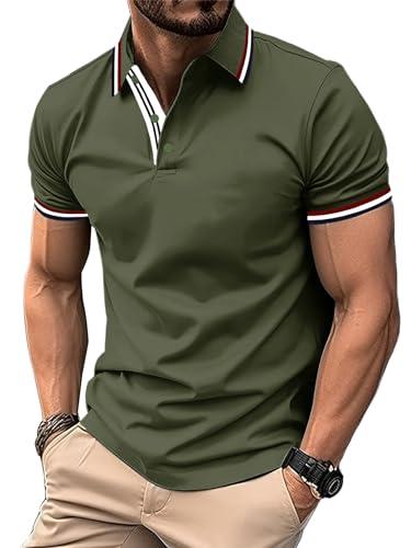 SwissWell Polo Uomo Manica Corta Traspirante Tennis Polo da Golf Estate Sport per Il Tempo Libero Asciugatura Rapida T-Shirt Uomo vestibilità Regolare