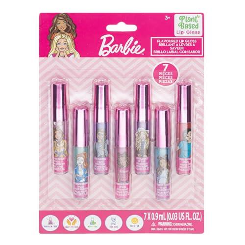 Barbie - Townley Girl Movie Set di lucidalabbra vegani a base vegetale da 7 pezzi per ragazze, perfetti per feste, pigiama party, makeover, regali di compleanno