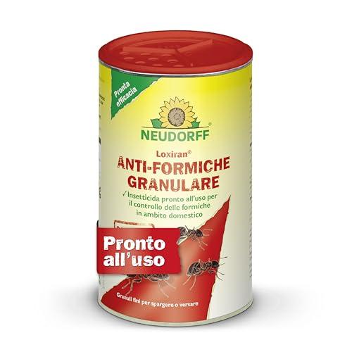 Neudorff Loxiran Anti-Formiche granulare – Controllo rapido di formiche e nidi di formiche intorno alla casa, granuli esca da spruzzare o versare, 250g
