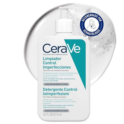 CeraVe Detergente Controllo Imperfezioni, Per Pelle Grassa con Tendenza Acneica, Azione Purificante, Imperfezioni Ridotte, Con Acido Salicilico e Argilla Purificante, 473 ml