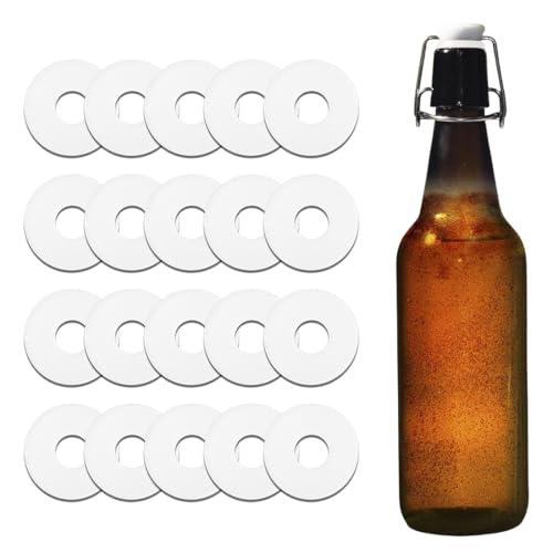 BOPRKTM 20 Pezzi Guarnizioni in Silicone Guarnizione Guarnizione Bottiglia Vetro Tappi Silicone Rondella in Gomma per cap Swing Top Bottiglia di Vetro Home Brew Beer Soda Bottle Seal