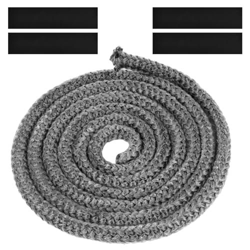 Flintronic Guarnizione per Porta Stufa, Fibra di Corda Ignifuga, Stufa a Pellet, Alta Temperatura, Nastro Isolante in Fibra, per Stufe, Tubi Di Forni, Porta del Forno, Camino(Φ10mm x 3m)