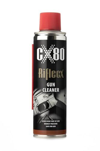 RifleCX - Spray detergente per Armi - Detergente per Armi - Pulizia Rapida e accurata delle Armi Senza Spazzola - Rimuove Sporco, residui di Polvere da sparo, depositi di Piombo - Gun Cleaner 200 ml