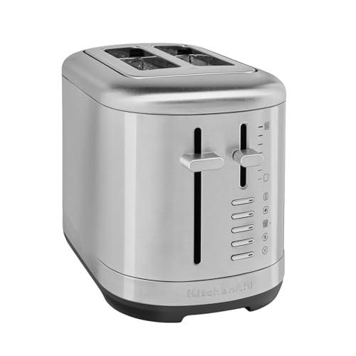 KitchenAid Tostapane 2 Fette, Fessure Extra-Larghe per Pane Artigianale & Bagel, 7 Livelli di Doratura, Funzioni Bagel/Scongela/Riscalda, Leva Sollevamento, Scocca Metallo, Acciaio Inox