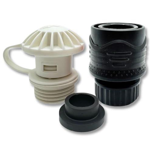 Flush-M Kit Scarico fuoribordo Quick Connect per Suzuki con Guarnizione e Tubo Rosso – Compatibile con Tutti i Motori Suzuki da 25 HP – 350 HP – Resistente ai Raggi UV e in Nylon Riempito di Vetro –