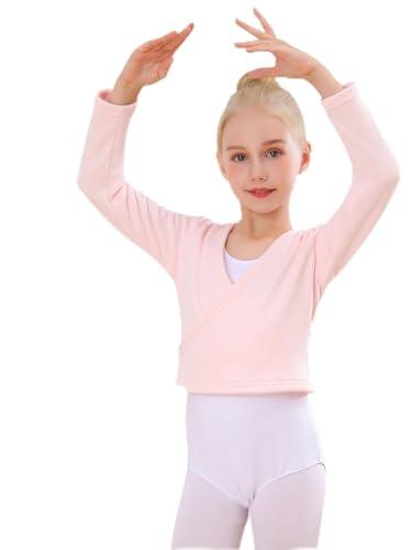 Bezioner Maglioncino da Balletto con Pile Giacca Danza per Bambini e Donne Rosa S(90-110cm)