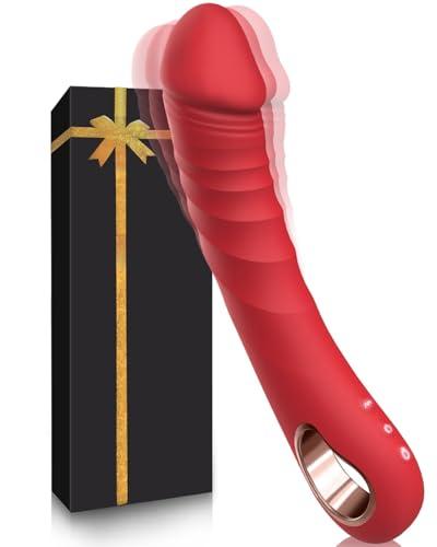 Vibratoreper donna professionale clotoride Vibratoriper donne 10 modalità Vibratore clitoride Sexytoysys donna coppia Sex toys Dildo realistico Vibrator stimolatore per clitoride Sex toy(Rosso)