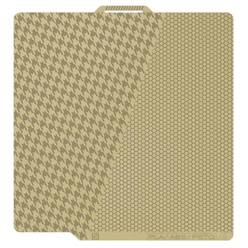 IdeaFormer Houndstooth & Honeycomb PEI - Piastra di pressione 257 x 257 mm, per Bambulab P1 X1, PEI Spring Steel, in acciaio a molla PEI Build Plate per Bambu Lab X1 X1C X1E P1P P1S A1