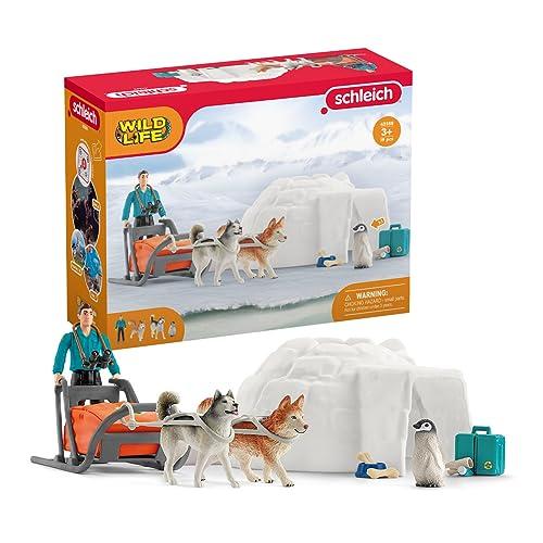 schleich 42558 Spedizione Antartide, da 3 anni, WILD LIFE - Playset, 19 pezzi