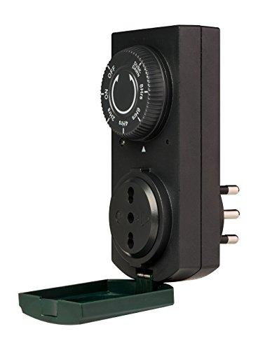 POLY POOL - PP1410 Presa Elettrica con Sensore Crepuscolare - Timer Presa Elettrica con 4 Intervalli e Funzione Programmabile Tramonto-Alba - Presa Con Timer per Esterno