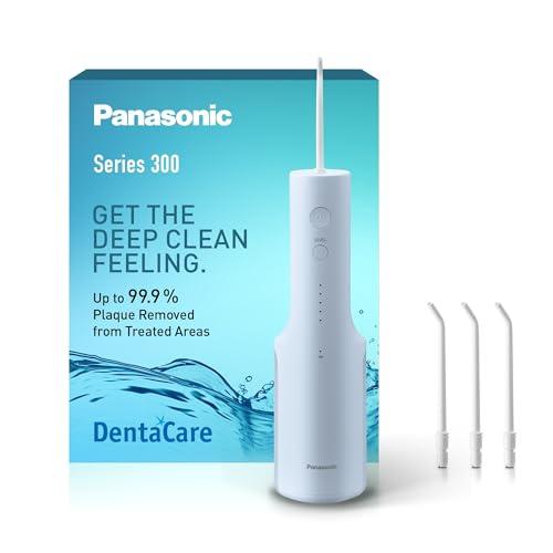 Panasonic Serie 300 Irrigatore Orale EW-DJ27-A303, Idropulsore per Denti, 200ml, IPX7, 4 Ugelli Standard, 5 Impostazioni di Pressione, Accessorio da Viaggio, Blu