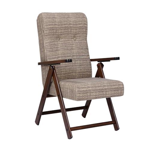 Poltrona in legno e tessuto imbottito reclinabile 4 Posizioni per casa soggiorno - MOLISANA (Tortora)