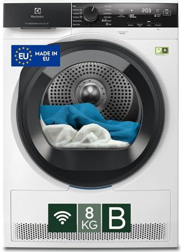 Electrolux Serie 700 DelicateCare, Asciugatrice a Pompa di Calore, 8 kg, EW7HA48GY, Classe B, 12 Programmi, Tecnologia SensiCare, Connettività Smart App, Filtro Easy Flow, 63 dB, 850x596x636 mm