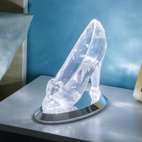 Cinderella Glass Slipper Light Officially Licensed Disney Princess Night Light, Magical Glow Mode and Standard Lighting, Collectors Gift | Paladone