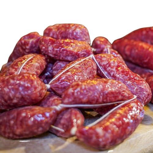 Fa Lu Cioli 1917- Salsicce tipo siena sottovuoto - Salsiccia secca di Prosciutto leggermente piccante - Gluten free - Ideale per aperitivi (500)