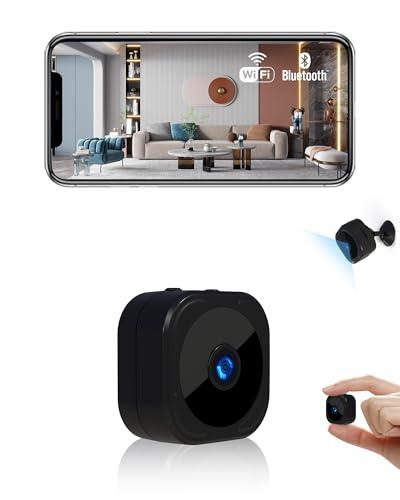 AOBOCAM Mini Telecamera WiFi Interno, Videocamera Sorveglianza 1080P, Visione Notturna, Rilevamento di Movimento, Controllo Remoto Con App (black 1)