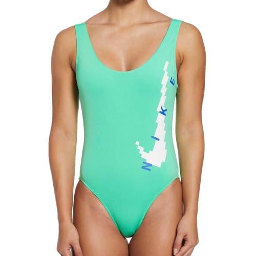 Costume da bagno 1 pezzo Verde Donna Nike U-back, Verde, XS