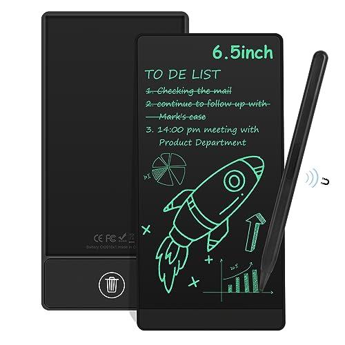 Tavolette da Scrittura LCD per Adulti, Czemo 6,5 Pollici Lavagna LCD Scrittura Portatile a Schermo Intero con Penna Magnetica, eWriters per Memo Rapide, Ufficio, Aritmetica, Disegno, Nero