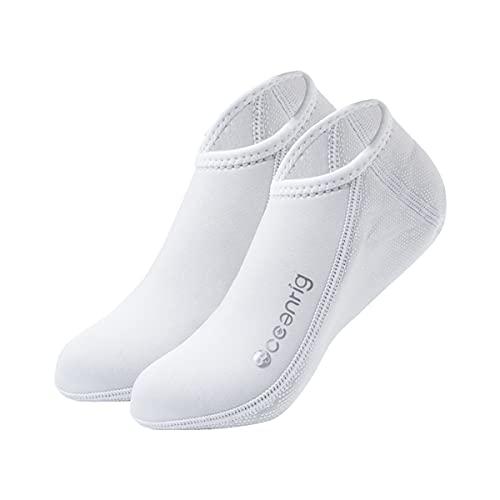 nitescuba Calzini in Neoprene 2.5mm,Immersioni per Uomini e Donne Calzini a Pinna,Calze Antiscivolo e Impermeabili per Immersioni, Surf e Altri Sport Acquatici,Bianco,M